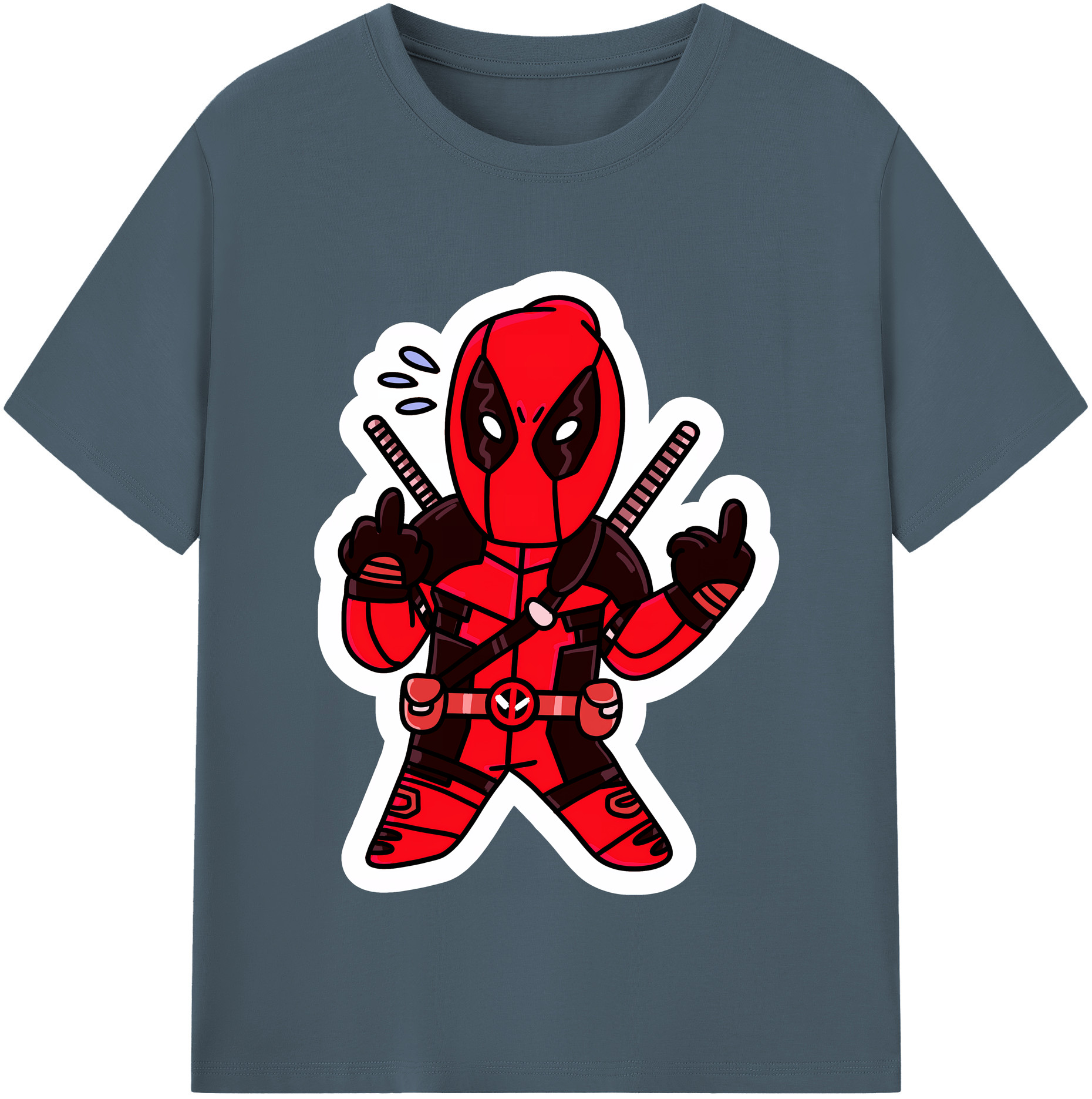（画像用） Deadpool デッドプール 綿100％半袖Tシャツ（フロントプリント）